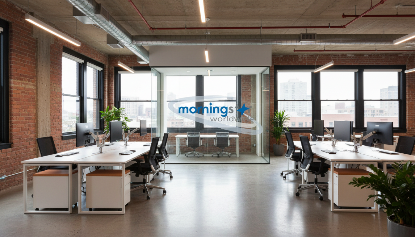 Modern renovated office space with natural light